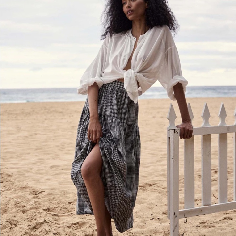 Doen Sebastiane skirt in La Maddalena Gingham